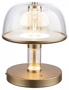 Настольная лампа Favourite Flaska 4313-1T цвет плафона/подвески Прозрачный, цвет арматуры Золото