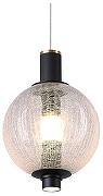 Подвесной светильник Favourite Kolbe 4315-1P цвет плафона/подвески Прозрачный, цвет арматуры Черный