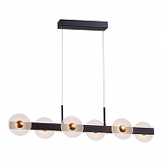 Подвесной светильник Favourite Solskin 4317-6P цвет плафона/подвески Прозрачный, цвет арматуры Латунь, Черный-1