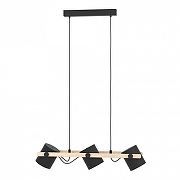 Подвесной светильник Eglo HORNWOOD 43517 цвет плафона/подвески Черный, цвет арматуры Коричневый, Черный-1