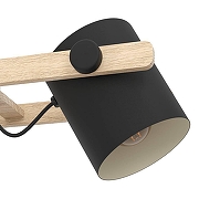 Подвесной светильник Eglo HORNWOOD 43517 цвет плафона/подвески Черный, цвет арматуры Коричневый, Черный-3