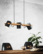 Подвесной светильник Eglo HORNWOOD 43517 цвет плафона/подвески Черный, цвет арматуры Коричневый, Черный-5