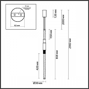 Подвесной светильник Odeon Light Marmi 4359/14L цвет бронза античная-6