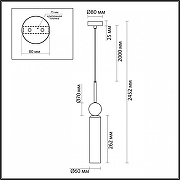 Подвесной светильник Odeon Light Lolla 4361/1 цвет бронза, черный-5