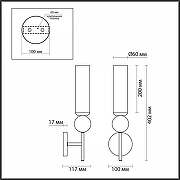 Бра Odeon Light Lolla 4361/1W цвет латунь-4