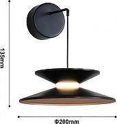Бра Favourite Platt 4372-1W цвет плафона/подвески Черный, Золото, цвет арматуры Черный-5