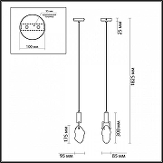 Подвесной светильник Odeon Light L1a 4372/5L цвет бронза античная-4