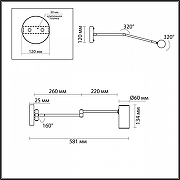 Бра Odeon Light Raz1o 4377/1W цвет золото-3