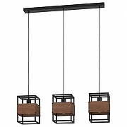 Подвесной светильник Eglo Evesham 43805 цвет плафона/подвески Коричневый, цвет арматуры Черный