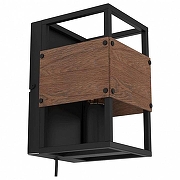 Бра Eglo Evesham 43806 цвет плафона/подвески Коричневый, цвет арматуры Черный