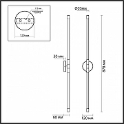 Бра Odeon Light Anta 4393/20WL цвет черный-3