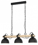 Подвесной светильник Eglo LUBENHAM 43992 цвет плафона/подвески Черный, цвет арматуры Коричневый, Черный