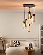 Подвесной светильник Eglo L1TTLETON 44054 цвет плафона/подвески Коричневый, цвет арматуры Черный-1