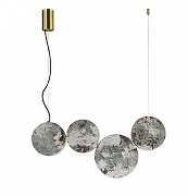 Подвесной светильник Favourite Sten 4447-4P цвет плафона/подвески Зеленый, цвет арматуры Золото-1