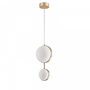 Подвесной светильник Favourite Asterismo 4448-2P цвет плафона/подвески Опал, цвет арматуры Золото-1