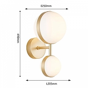 Бра Favourite Asterismo 4448-2W цвет плафона/подвески Опал, цвет арматуры Золото-6
