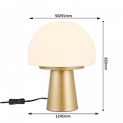 Настольная лампа Favourite Hongo 4450-1T цвет плафона/подвески Опал, цвет арматуры Золото-6