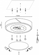 Накладной светильник Velante Velante 445-247-01 цвет плафона/подвески Белый, цвет арматуры Коричневый, Серый-1