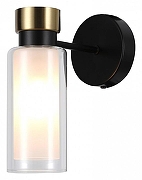 Бра Favourite Slank 4482-1W цвет плафона/подвески Белый, Прозрачный, цвет арматуры Латунь, Черный