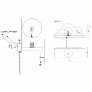 Накладной светильник Imperiumloft Облако 44.899-0 цвет плафона/подвески Белый, цвет арматуры Коричневый, Серый-4