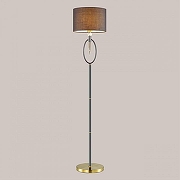 Торшер Lumion Santiago 4516/1F цвет плафона/подвески Черный, цвет арматуры Латунь, Черный-1