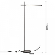 Торшер Favourite Modet 4519-1F цвет плафона/подвески Черный, цвет арматуры Черный-6