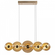 Подвесной светильник Favourite Whirlpool 4571-10P цвет плафона/подвески Оранжевый, цвет арматуры Латунь-1