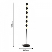Торшер F-promo Moti 4601-1F цвет плафона/подвески Белый, цвет арматуры Черный-3