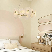 Подвесной светильник F-promo Arctium 4605-5P цвет плафона/подвески Прозрачный, цвет арматуры Золото-4