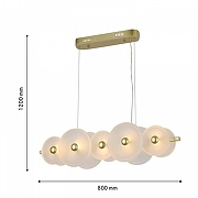 Подвесной светильник F-promo Arctium 4605-5P цвет плафона/подвески Прозрачный, цвет арматуры Золото-5
