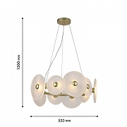 Подвесной светильник F-promo Arctium 4605-8P цвет плафона/подвески Прозрачный, цвет арматуры Золото-5