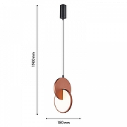 Подвесной светильник F-promo Grahan 4607-1P цвет плафона/подвески Белый, Медь, цвет арматуры Черный-7