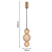 Подвесной светильник F-promo Kiran 4612-1P цвет плафона/подвески Оранжевый, цвет арматуры Латунь-6