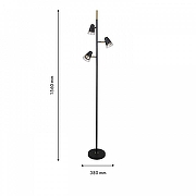 Торшер F-promo Trandy 4618-3F цвет плафона/подвески Прозрачный, Хром, цвет арматуры Черный-3