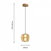 Подвесной светильник Favourite Fada 4624-1P цвет плафона/подвески Оранжевый, цвет арматуры Латунь-4