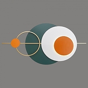 Накладной светильник Velante 463 463-071-02 цвет плафона/подвески Белый, Оранжевый, Золото, цвет арматуры Зеленый, Белый, Оранжевый, Золото