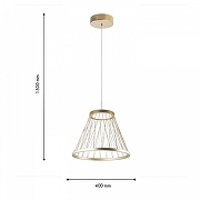 Подвесной светильник Favourite Fibra 4634-4P цвет плафона/подвески Золото, цвет арматуры Черный-5