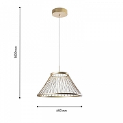 Подвесной светильник Favourite Fibra 4634-6P цвет плафона/подвески Золото, цвет арматуры Золото-6