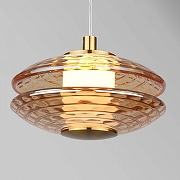 Подвесной светильник Favourite Claros 4641-1P цвет плафона/подвески Оранжевый, цвет арматуры Латунь-2