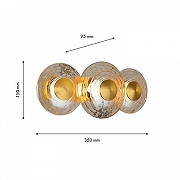 Накладной светильник Favourite Claros 4641-3W цвет плафона/подвески Оранжевый, цвет арматуры Латунь-2