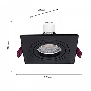 Встраиваемый светильник Favourite Lamppu 4646-1C цвет Черный-2