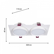 Встраиваемый светильник Favourite Vasto 4649-2C цвет плафона/подвески Белый, цвет арматуры Белый-1