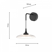 Бра Favourite Wilet 4656-1W цвет плафона/подвески Прозрачный, цвет арматуры Черный-5
