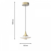 Подвесной светильник Favourite Wilet 4657-1P цвет плафона/подвески Прозрачный, цвет арматуры Золото-8