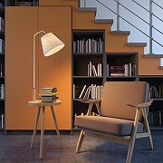 Стол журнальный с торшером Odeon Light Kalda 4667/1F цвет дерево светлое-3