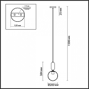 Подвесной светильник Odeon Light Ok1a 4669/1 цвет золото-5