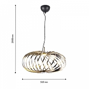 Подвесной светильник Favourite Spring 4680-1P цвет плафона/подвески Золото, цвет арматуры Латунь-4