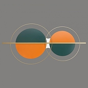 Накладной светильник Velante 468 468-071-01 цвет плафона/подвески Белый, Зеленый, Оранжевый, цвет арматуры Зеленый, Оранжевый, Белый, Золото