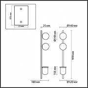 Бра Odeon Light Flower 4681/2WA цвет черный-4