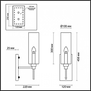 Бра Odeon Light Diatra 4689/1W цвет золото-3